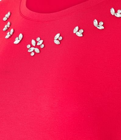Remera T-shirt en Viscosa con Aplicación de Strass 7