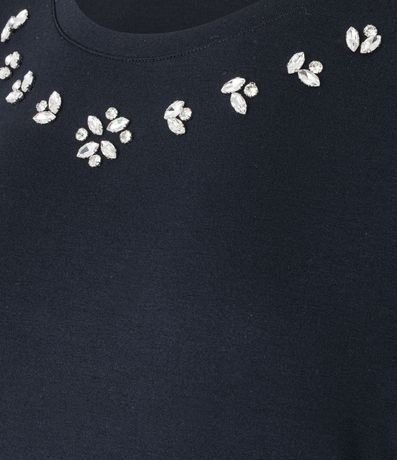 Remera T-shirt en Viscosa con Aplicación de Strass 6