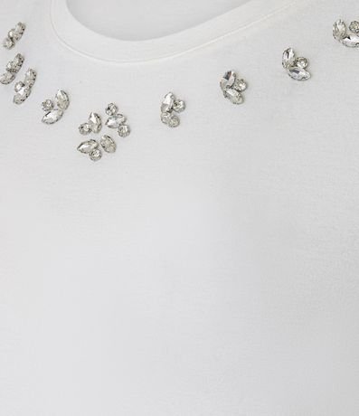 Remera T-shirt en Viscosa con Aplicación de Strass 7