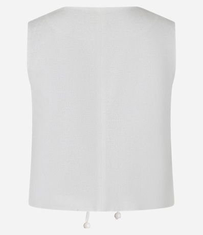 Chaleco en Viscolino con Lazo Delantero 9