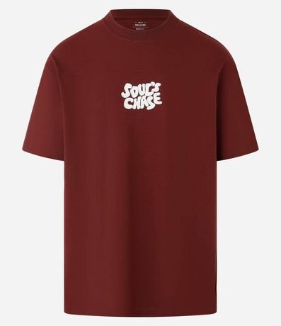 Remera Relaxed en Malla con Estampa Lettering 5