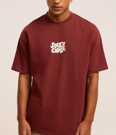 Remera Relaxed en Malla con Estampa Lettering 3