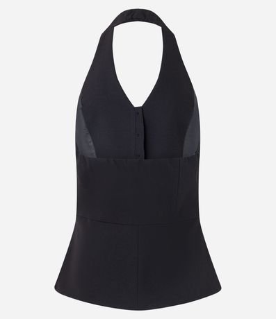 Chaleco Peplum Frente Única Sastreria con Botones 6