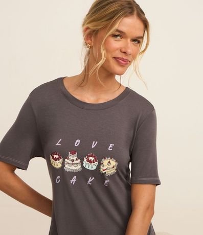 Camisón en Viscosa con Estampa Love Cake 2