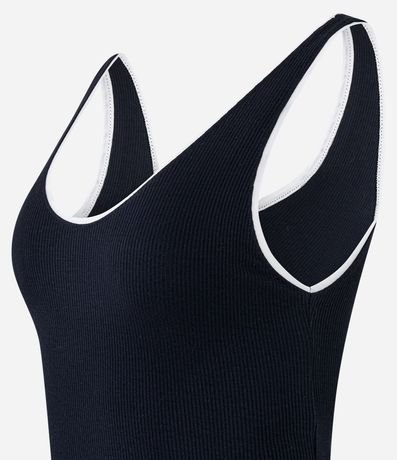 Musculosa en Rib con Bies contrastante 8