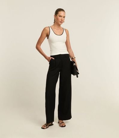 Musculosa en Rib con Bies contrastante 2