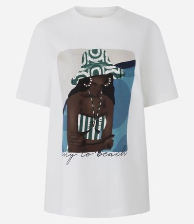 Blusa en Algodón con Estampa Mujer de Ropa de Playa 5