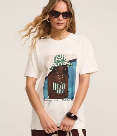 Blusa en Algodón con Estampa Mujer de Ropa de Playa 1