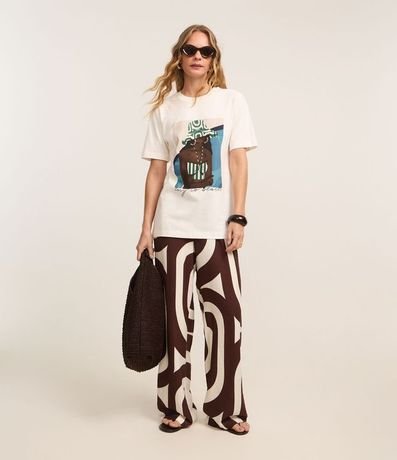 Blusa en Algodón con Estampa Mujer de Ropa de Playa 2