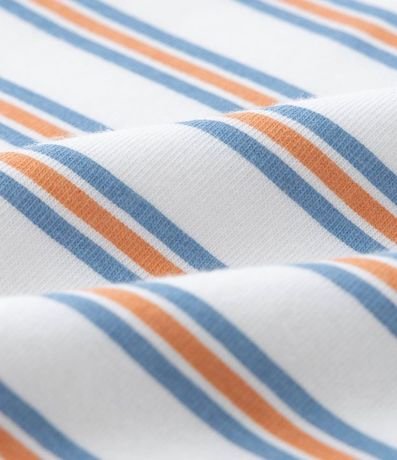 Body Infantil con Cuello Polo y Estampa Rayada - Talle 0 a 18 meses 3