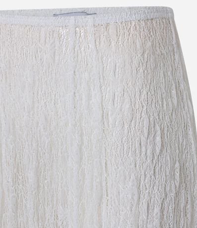 Pollera Evasê New Midi con Encaje Texturizada 7