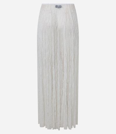 Pollera Evasê New Midi con Encaje Texturizada 8