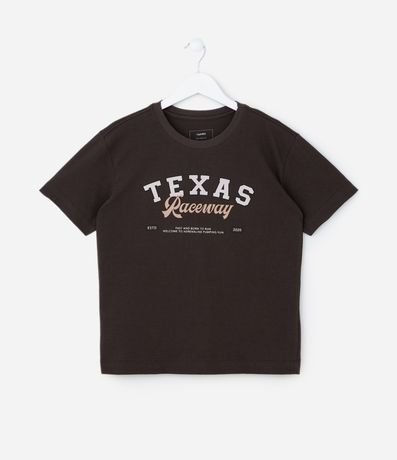 Remera Infantil con Lettering Texas Raceway - Talle 5 a 14 años