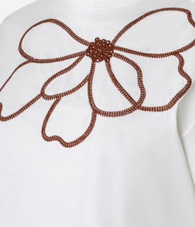 Blusa Boxy en Algodón con Bordado Floral 6