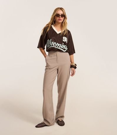 Pantalón Recto Sastre en Crepé