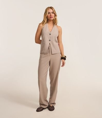 Pantalón Recto Sastre en Crepé 5