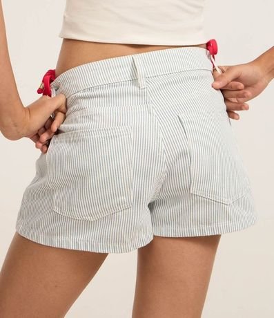 Short Pollera en Sarga con Estampa Rayada 4