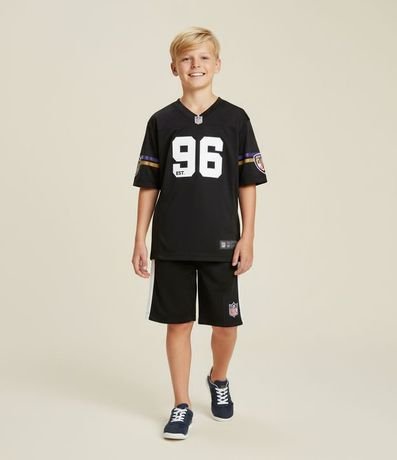 Remera Infantil Oversized con Tecnologia Dry Ravens NFL - Talle 5 a 14 años