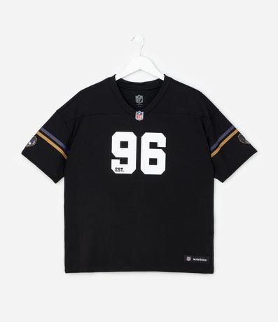 Remera Infantil Oversized con Tecnologia Dry Ravens NFL - Talle 5 a 14 años