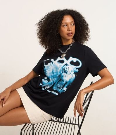 Remera Alargada en Algodón con Estampa Camila Cabello 1