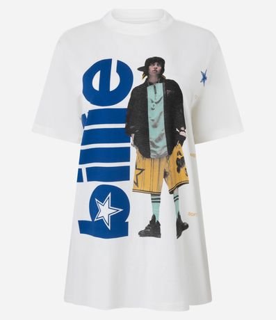Remera Alargada en Algodón con Estampa Billie Eilish 4