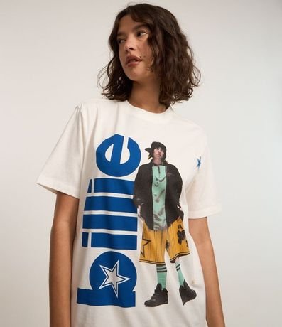 Remera Alargada en Algodón con Estampa Billie Eilish 1