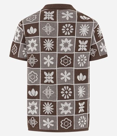Camisa en Algodón con Estampa Cuadriculada y Texturizada 7
