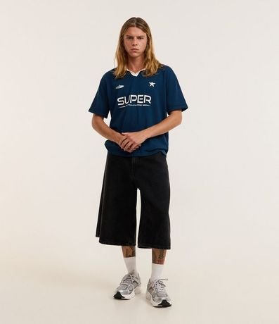 Remera Boxy Sportcore con Cuello Polo 2