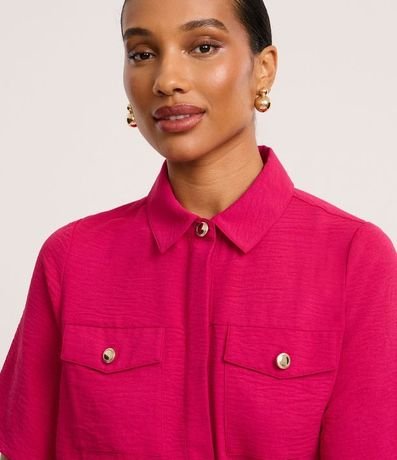 Camisa Airflow con Botones Metalizados y Bolsillos Delanteros 3