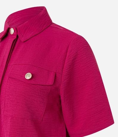 Camisa Airflow con Botones Metalizados y Bolsillos Delanteros 6