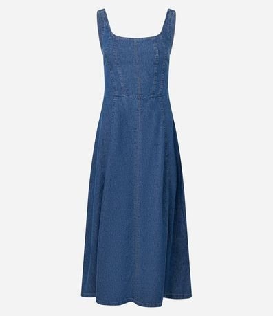 Vestido Midi en Jeans con Recorte Delanteros 5