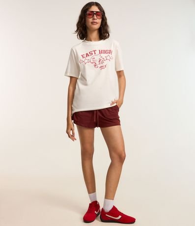 Remera Alargada en Algodón con Estampa High School Musical 3