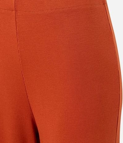 Pantalón Pantalona en Rib con Textura Acanalada y Cintura Elástica 9