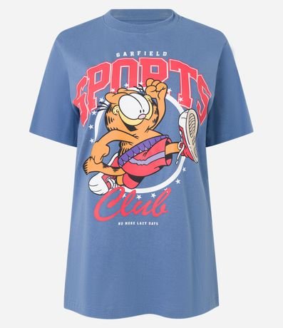 Remera Alargada en Algodón con Estampa Garfield Sport Club 4