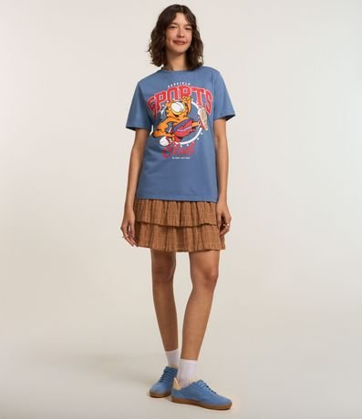 Remera Alargada en Algodón con Estampa Garfield Sport Club 2