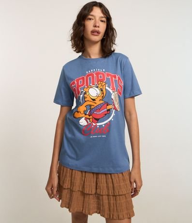 Remera Alargada en Algodón con Estampa Garfield Sport Club 3