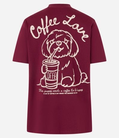 Remera Alargada en Algodón con Estampa Coffe Love 6