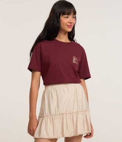 Remera Alargada en Algodón con Estampa Coffe Love 2