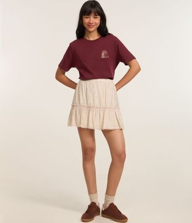 Remera Alargada en Algodón con Estampa Coffe Love 3