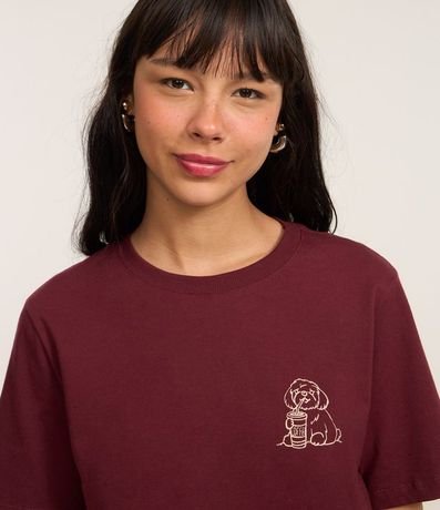 Remera Alargada en Algodón con Estampa Coffe Love 4