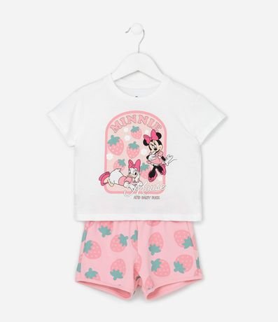 Conjunto Infantil con Estampa de frutillas Minnie - Talle 1 a 6 años