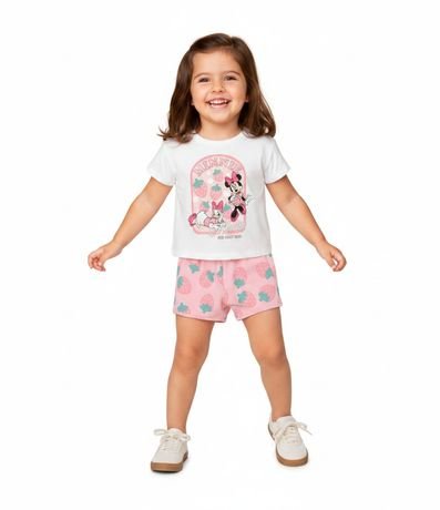 Conjunto Infantil con Estampa de frutillas Minnie - Talle 1 a 6 años 1