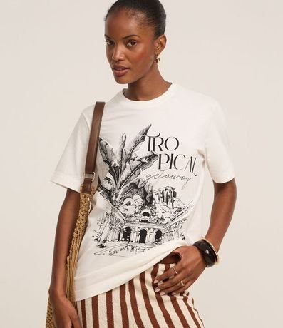 Remera en Algodón con Estampa Parque Lage