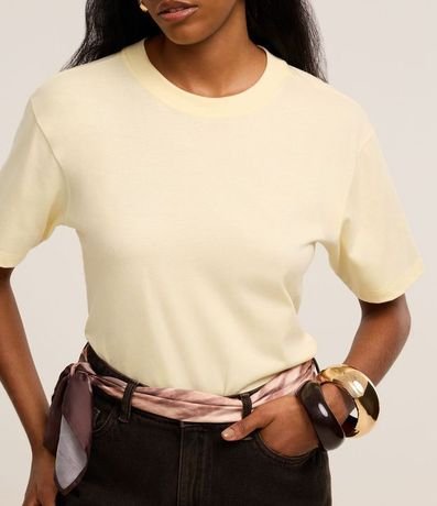 Remera en Algodón con Cuello Redondo 4