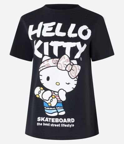 Remera Alargada en Algodón con Estampa Hello Kitty Skateboard 4