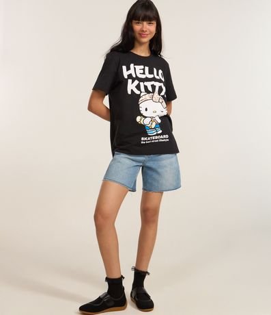 Remera Alargada en Algodón con Estampa Hello Kitty Skateboard 3
