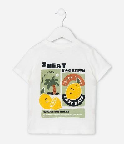Conjunto Infantil Corto con Estampa de Limón y de Cuadros Vichy - Talle 1 a 6 años 3