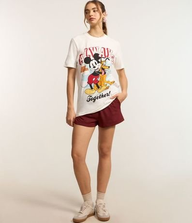 Remera Alargada en Algodón con Estampa Mickey y Pluto 3