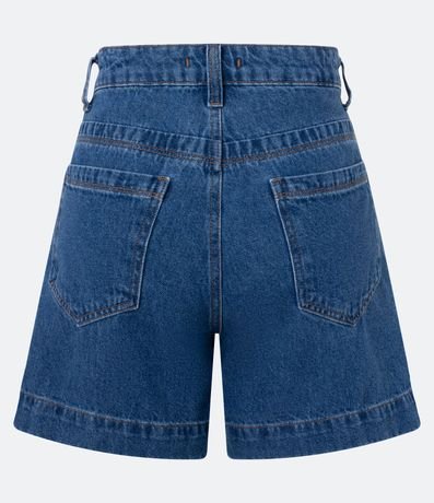 Short Mom en Jeans con Cintura Sastre y Botón Forrado 7
