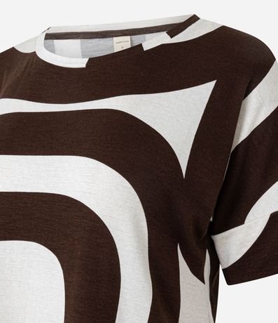 Blusa en Viscosa con Manga Recortada y Estampado Geométrico 6